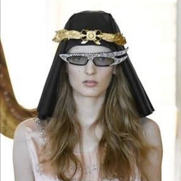 GUCCI 56MM Crystal Embellished Asymmetrical Cat Eye Havana Sunglasses - Picture 2 of 16